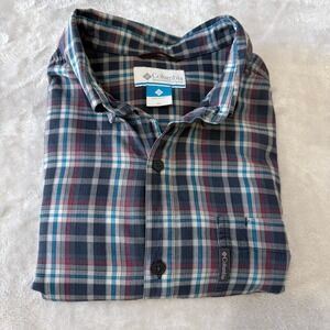 Columbia Sportswear Company Plaid Long Sleeve Button Down Shirt‎ Men's XL